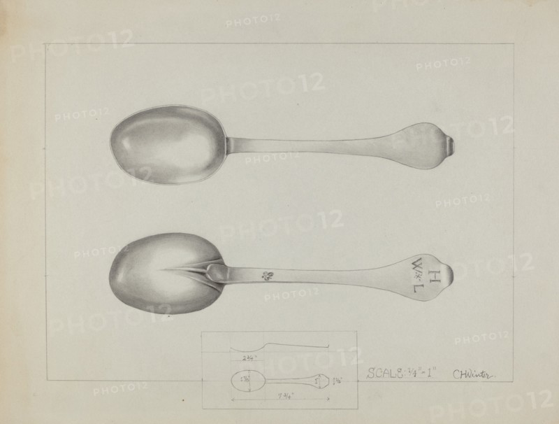 Silver Spoon, c. 1936. Creator: Charlotte Winter.