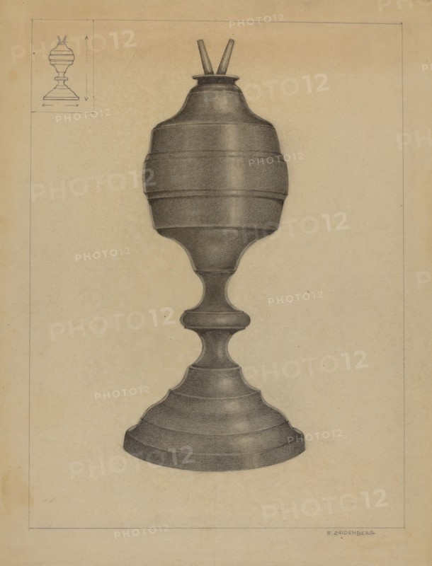 Lamp, c. 1936. Creator: A. Zaidenberg.