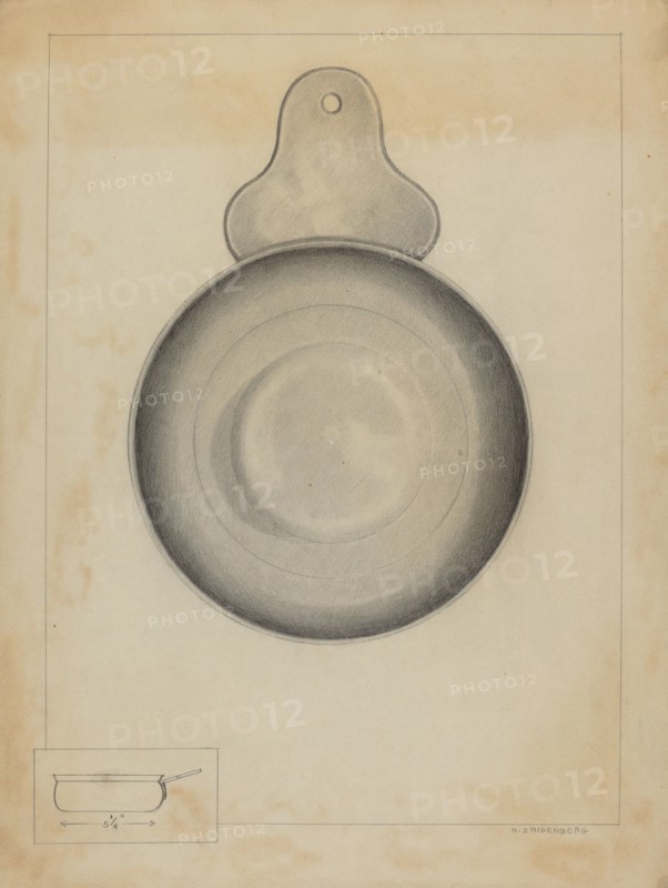 Pewter Porringer, c. 1936. Creator: A. Zaidenberg.
