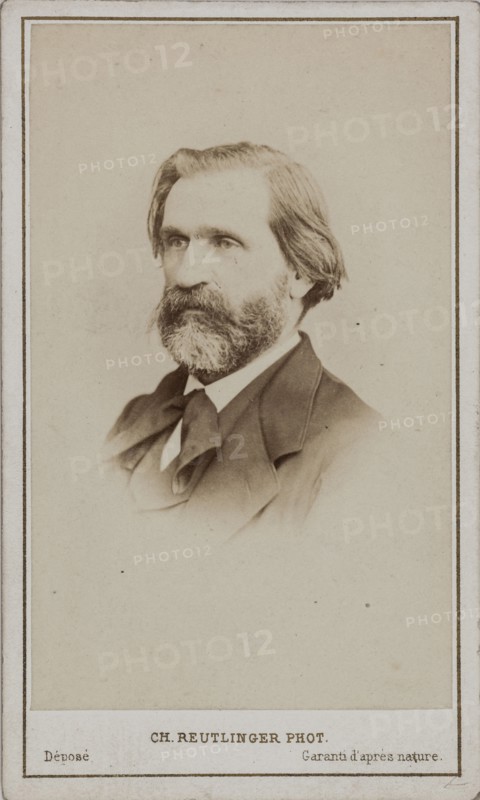 Portrait of the Composer Giuseppe Verdi (1813-1901). Creator: Photo studio Reutlinger, Paris  .