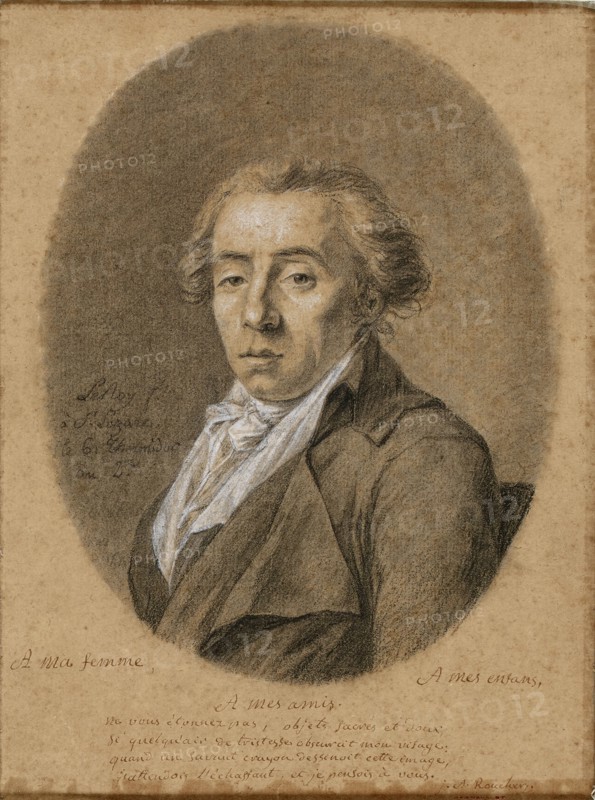 Portrait of the poet Jean-Antoine Roucher (1745-1794), 1794. Creator: Leroy, Joseph-François (1768-1829).