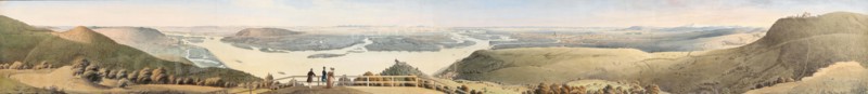 A panoramic view of Vienna seen from Leopoldsberg, c. 1830. Creator: Wachtl, Johann (1778-ca. 1839).