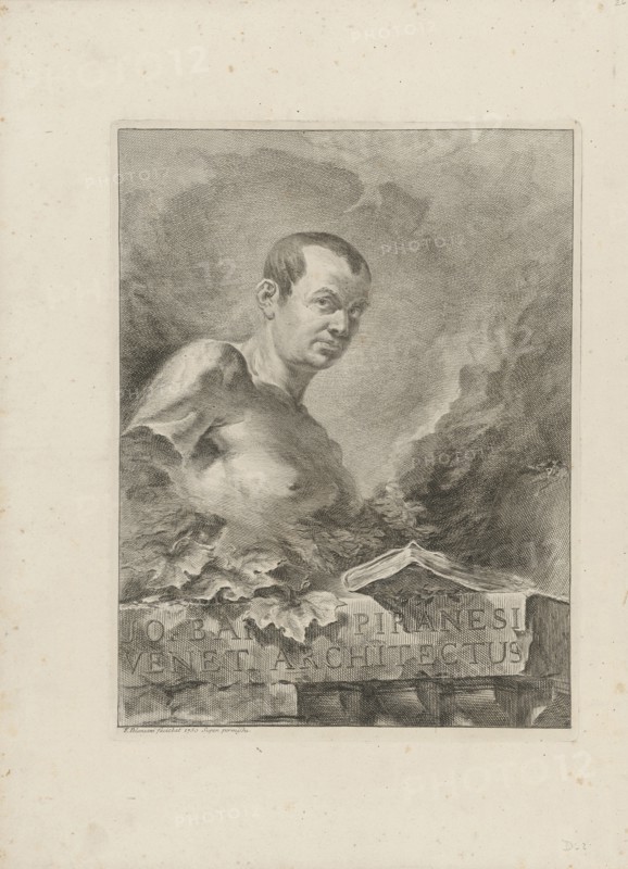 Portrait of Giovanni Battista Piranesi (1720-1778), 1756. Creator: Polanzani, Francesco (1700-after 1783).