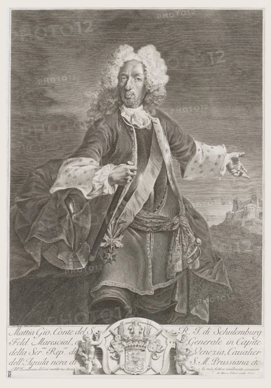 Matthias Johann Graf von der Schulenburg (1661-1747), 1735. Creator: Pitteri, Marco (1702-1786).