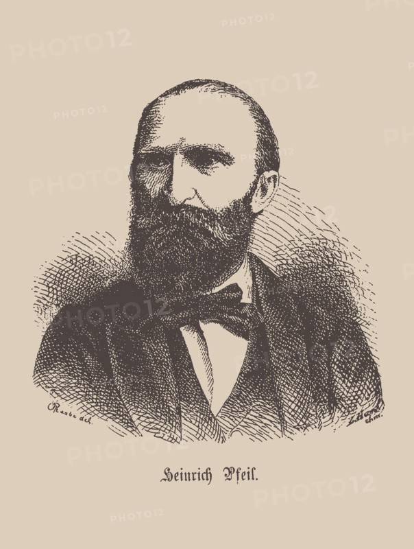 Portrait of the composer Heinrich Pfeil (1835-1899). Creator: Raabe, Wilhelm (1831-1910).