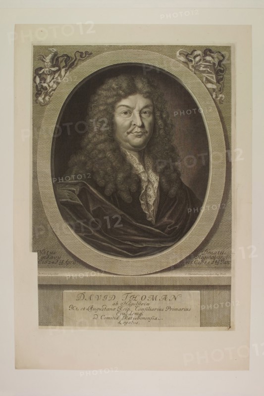 Portrait of the composer and organist David Thomann von Hagelstein, 2nd Half of 17th cen. Creator: Hainzelmann, Elias (1640-1693).