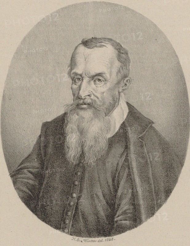 Portrait of the composer Adam Gumpelzhaimer (1559-1625), 1820. Creator: Winter, Heinrich Eduard von (1788-1825).