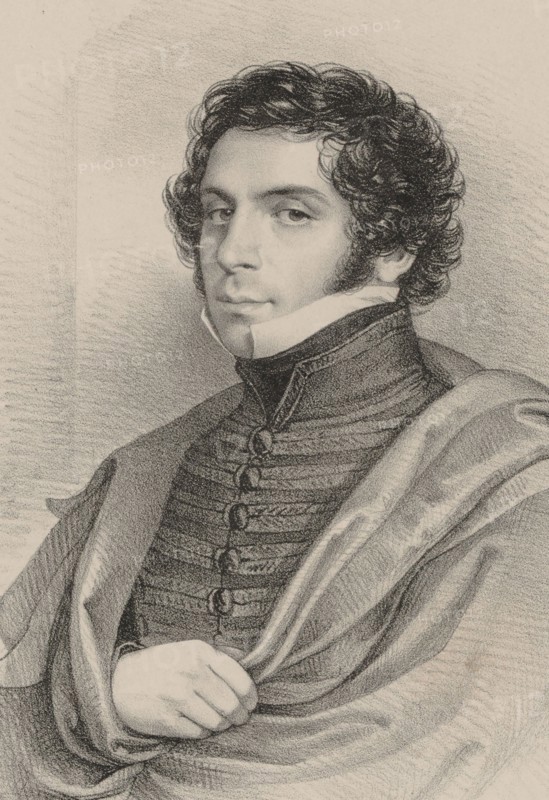 Portrait of the librettist Arcangelo Berrettoni, 1827. Creator: Kriehuber, Josef (1800-1876).