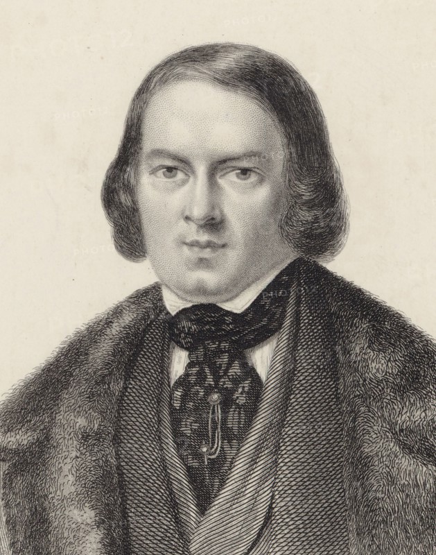Portrait of the Composer Robert Schumann (1810-1856). Creator: Anonymous.