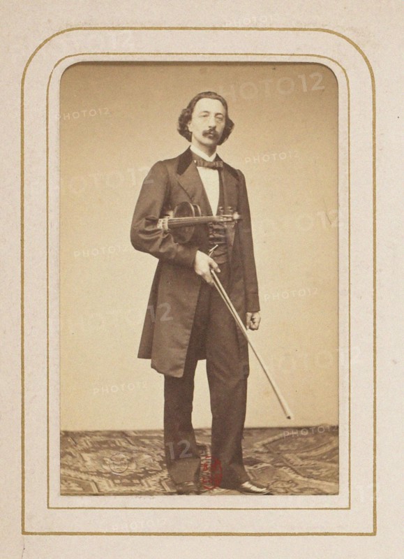 Portrait of the Violinist Jean Becker (1833-1884). Creator: Desmaisons, Émile (1812-1880).