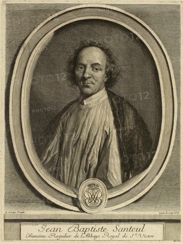 Portrait of the Poet Jean-Baptiste de Santeul (1630-1697). Creator: Edelinck, Gerard (1640-1707).