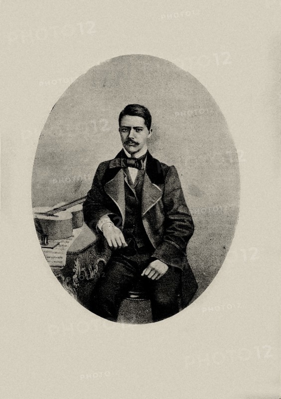 Guitarist and composer Julián Arcas (1832-1882). Creator: Anonymous.