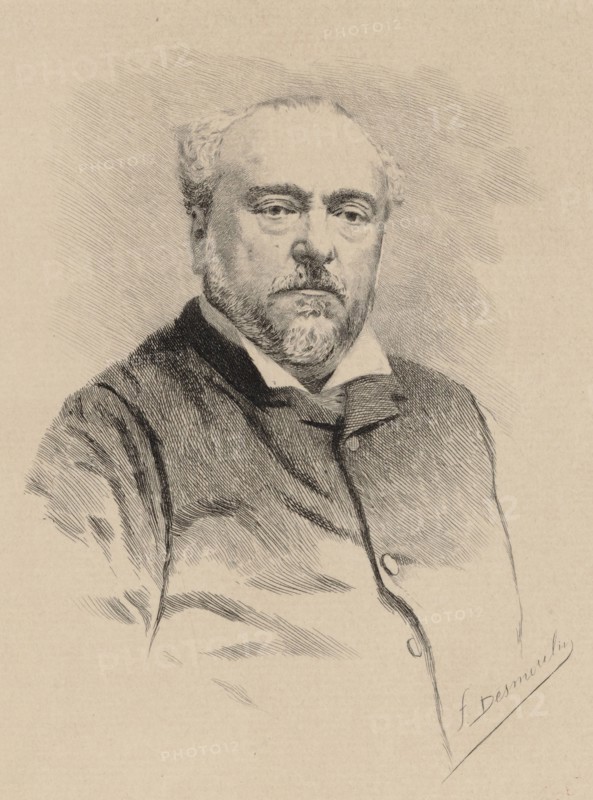 Portrait of the pianist and composer Emmanuel Chabrier (1841-1894), 1890. Creator: Desmoulin, Fernand (1853-1914).