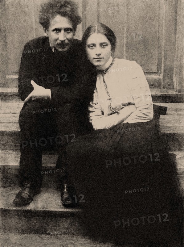 Mikalojus Konstantinas Ciurlionis and Sofija Kymantaite, 1908. Creator: Anonymous.