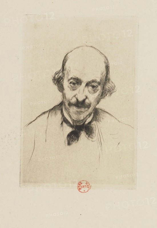 Portrait of the composer and numismatist Henry Cohen (1806-1880), 1878. Creator: Desboutin, Marcellin Gilbert (1823-1902).