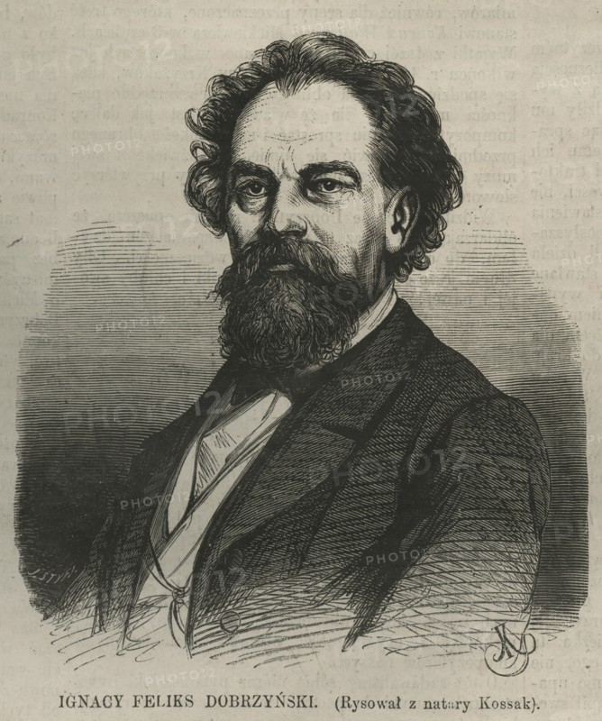 Portrait of the pianist and composer Ignacy Feliks Dobrzynski (1807-1867). Creator: Kossak, Juliusz Fortunat (1824-1899).