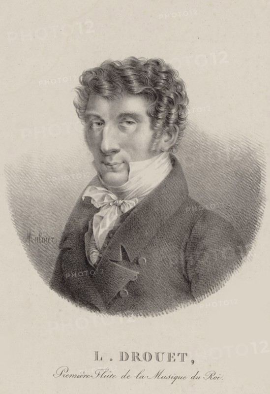 Portrait of the flautist and composer Louis Drouet (1792-1873), 1820. Creator: Mulnier, Nelson (active ca 1820).