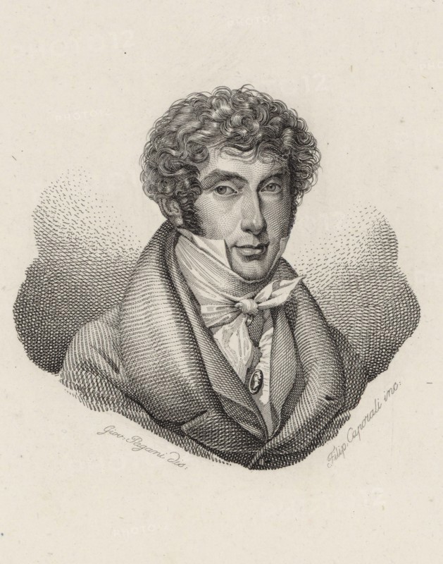 Portrait of the flautist and composer Louis Drouet (1792-1873), 1830. Creator: Pagani, Giovanni (1810-1882).