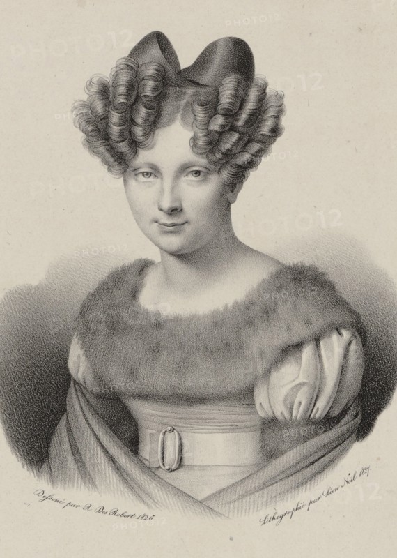 Portrait of the singer Joséphine Fodor (1789-1870), 1827. Creator: Noël, Léon (1807-1884).