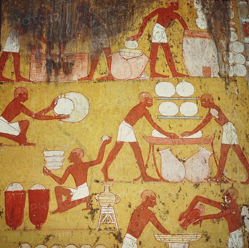 Bread making. From the tomb of Kenamun, Sheikh Abd el-Qurna, 1550-1295 BC. Creator: Ancient Egypt.