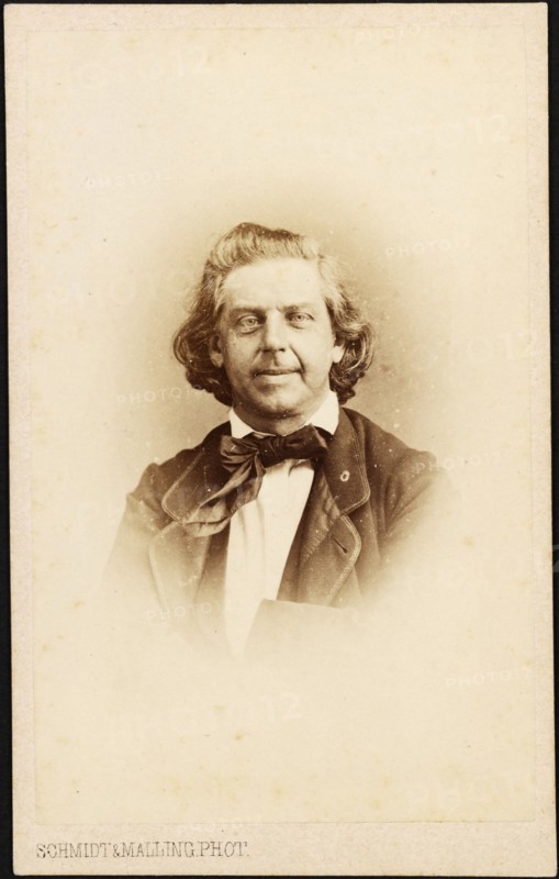 Portrait of the composer Niels Wilhelm Gade (1817-1890), ca 1865. Creator: Photo studio Schmidt & Malling.