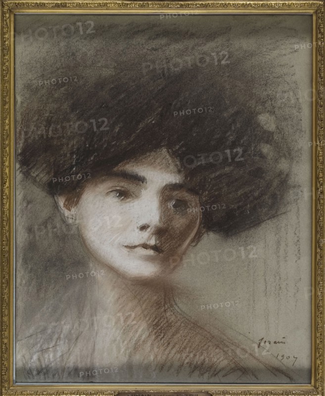 Portrait of Madame Marie de Régnier, née de Hérédia, 1907. Creator: Forain, Jean-Louis (1852-1931).