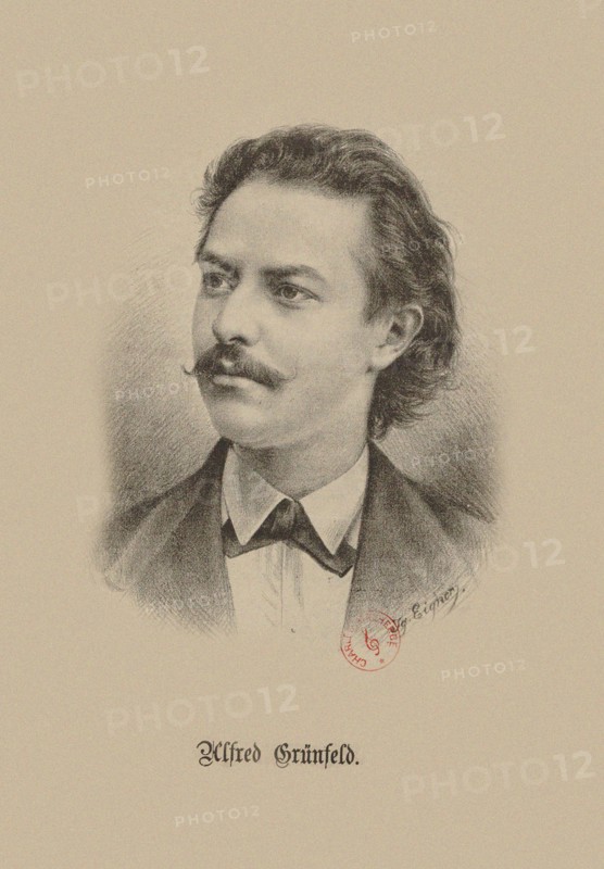 Portrait of the pianist and composer Alfred Grünfeld (1852-1924), 1880. Creator: Eigner, Ignaz (1854-1922).