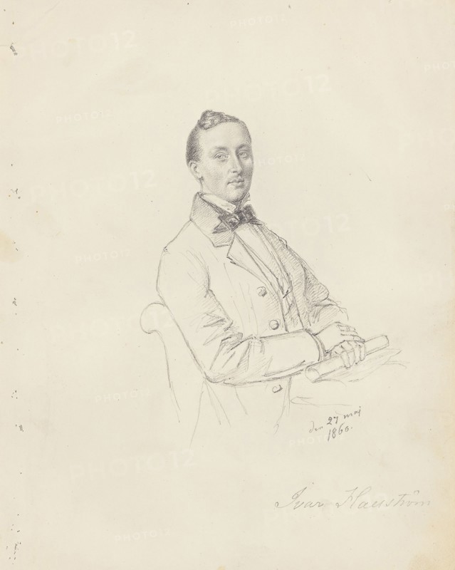 Portrait of the composer Ivar Hallström (1826-1901), 1860. Creator: Anonymous.