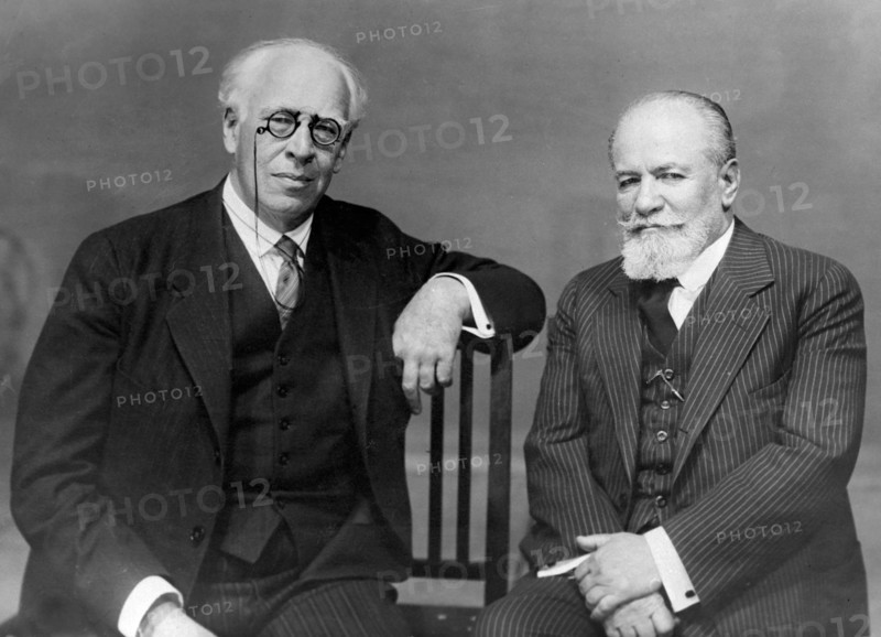 Konstantin Stanislavsky and Vladimir Nemirovich-Danchenko, 1910s. Creator: Anonymous.