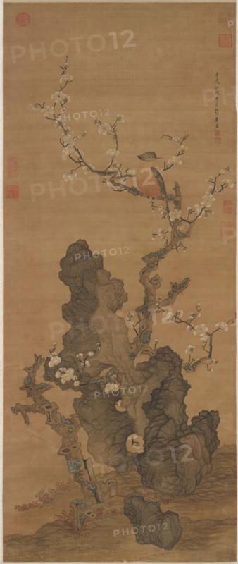 Plum Blossoms and Wild Bird, 17th century. Creator: Chen Hongshou (1599-1652).