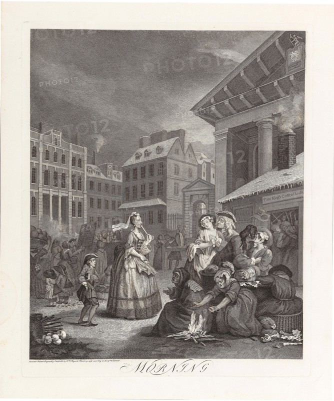 Morning, From the Series "The Four Times of the Day", 1738. Creator: Hogarth, William (1697-1764).