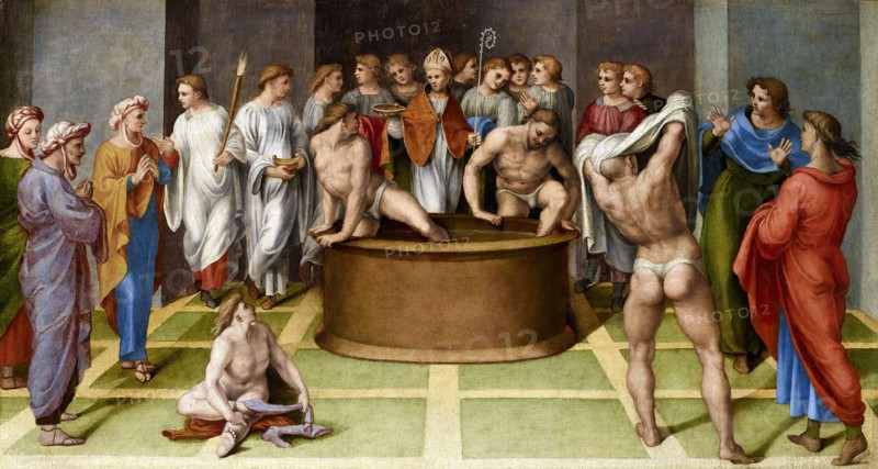 Saint Augustine Baptizes the Cathechumens, 1516-1517. Creator: Genga, Gerolamo (1476-1551).