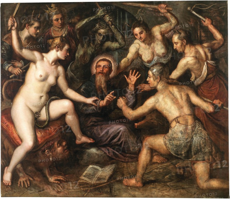The Temptation of Saint Anthony, Early 17th cen. Creator: Tintoretto, Domenico (1560-1635).