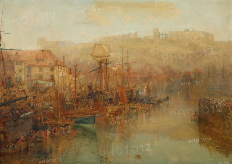 Whitby harbor in the morning. Creator: Hunt, Alfred William (1830-1896).