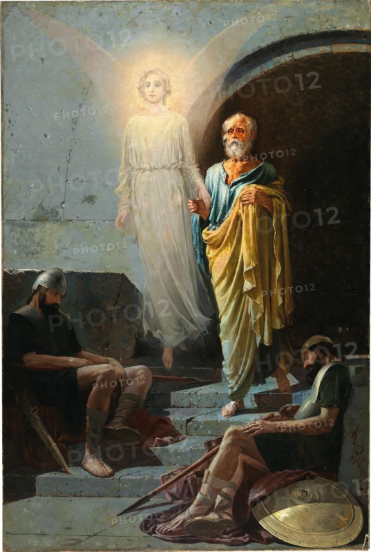 The Liberation of Saint Peter, 1889. Creator: Ryabushkin, Andrei Petrovich (1861-1904).