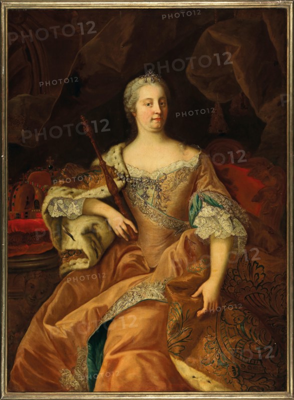 Portrait of Empress Maria Theresia (1717-1780), as Queen of Hungary and Bohemia. Creator: Mijtens (Meytens), Martin van, the Younger (1695-1770).