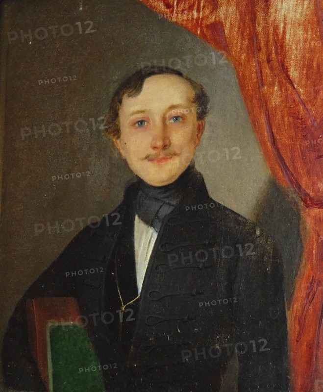 Portrait of the composer Béla Kéler (1820-1882), c. 1840. Creator: Anonymous.