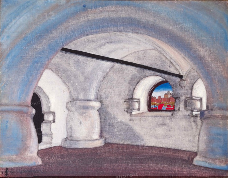 Stage design for the opera Sadko by N. Rimsky-Korsakov, 1920. Creator: Roerich, Nicholas (1874-1947).
