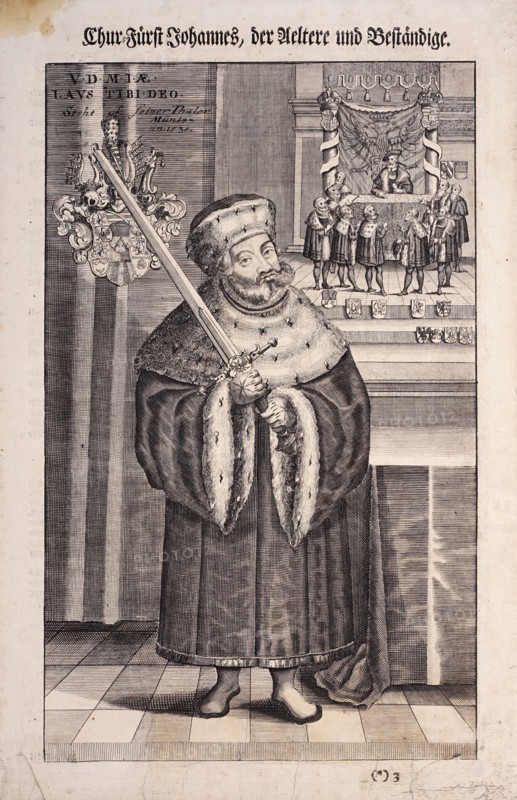 Johann the Steadfast (1468-1532), Elector of Saxony, c. 1710. Creator: Marchand, Johann Christian (1680-1711).