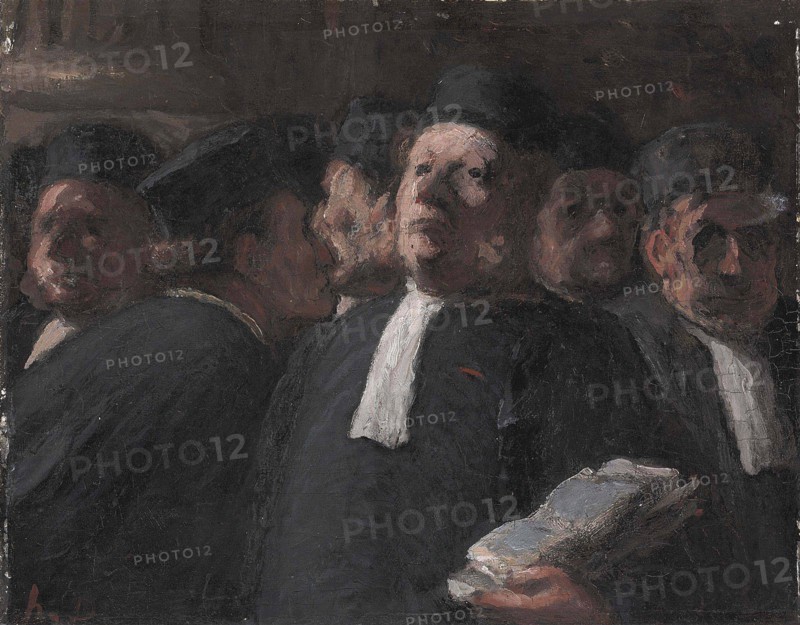 La salle des pas-perdus au Palais de Justice. Creator: Daumier, Honoré (1808-1879).