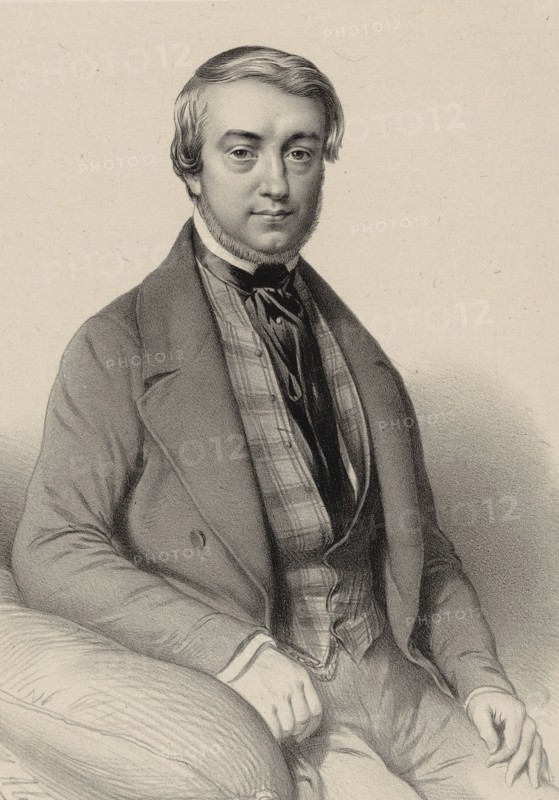 Portrait of the composer Adolphe Le Carpentier (1809-1869), 1860. Creator: Alophe, Marie-Alexandre Menut (1812-1883).