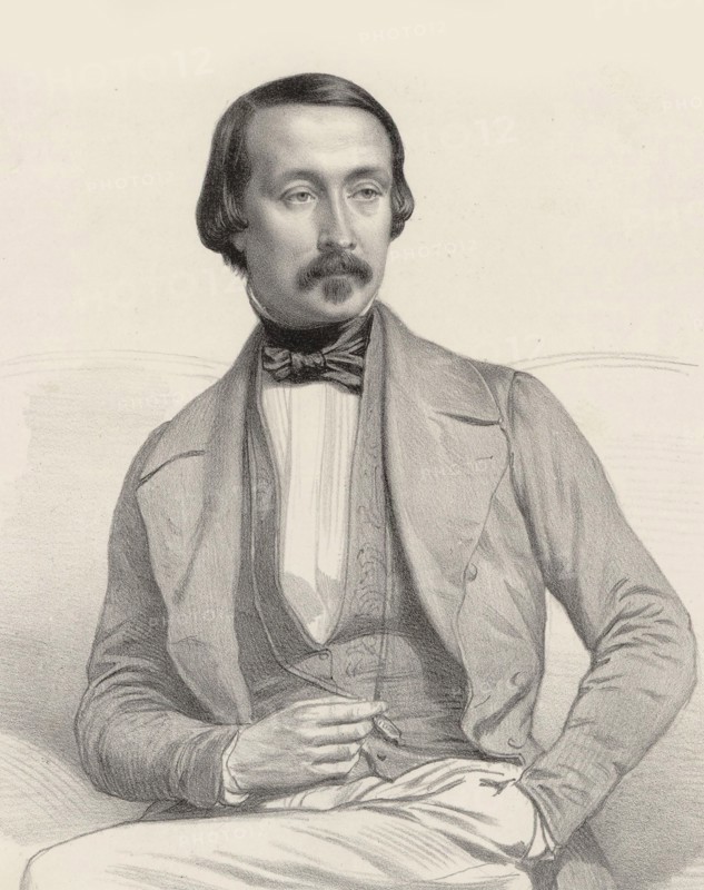 Portrait of the pianist and composer Félix Le Couppey (1811-1887). Creator: Alophe, Marie-Alexandre Menut (1812-1883).