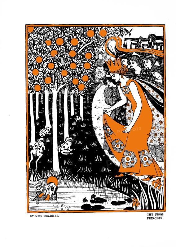 The Frog Princess. Illustration from the book The Parade by Gleeson White, 1897. Creator: Dearmer, Mabel (1872-1915).