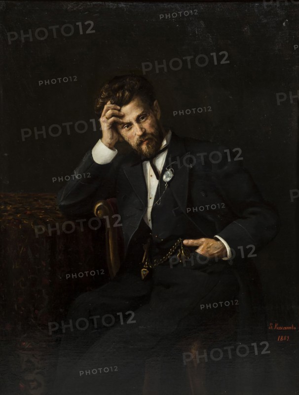 Portrait of the conductor and composer Eduard Nápravník (1839-1916), 1889. Creator: Kohanova, V. (active ca 1900).