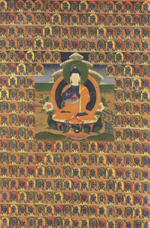 Thangka of Nagarjuna, 18th century. Creator: Tibetan culture.
