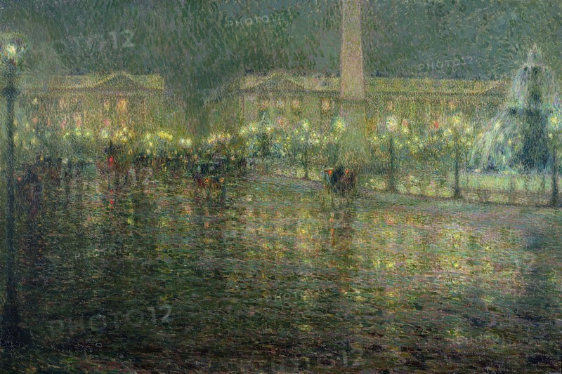 La Place de la Concorde, 1909. Creator: Le Sidaner, Henri (1862-1939).