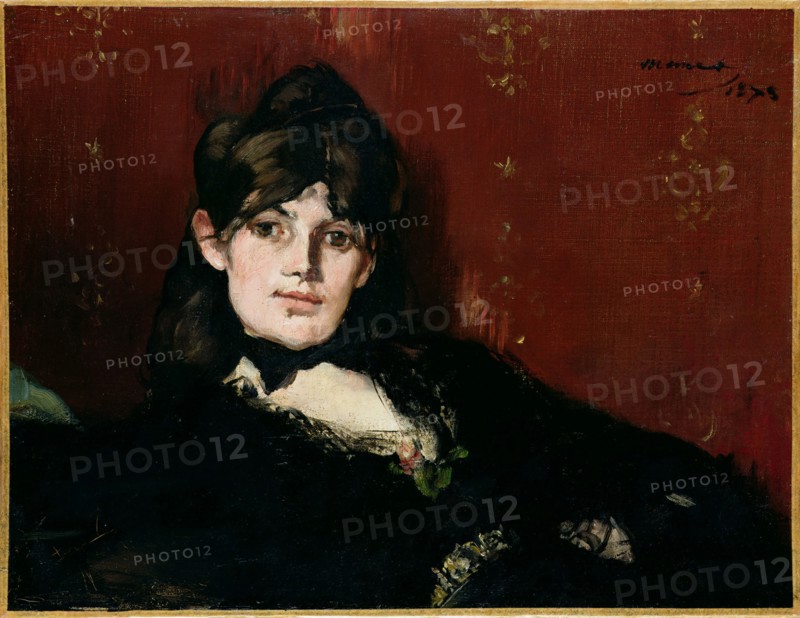 Portrait of Berthe Morisot, 1873. Creator: Manet, Édouard (1832-1883).