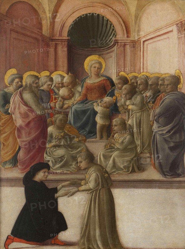 The Virgin and Child with Saints, Angels and a Devotee, ca 1432. Creator: Lippi, Fra Filippo (1406-1469).