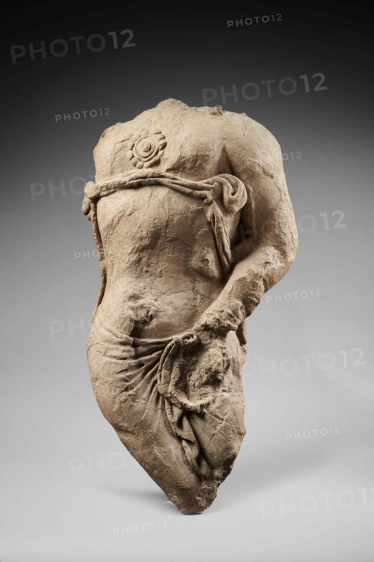 Figure of a Prince, Devata or Bodhisattva. From Ajina Tepe, End of 7th - early 8th century. Creator: Central Asian Art.