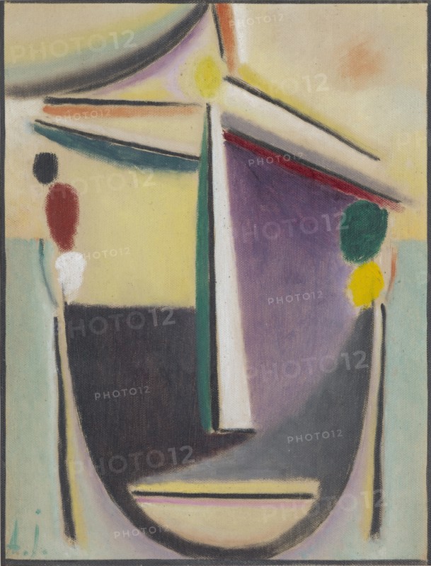 Abstract Head: Black-Yellow-Purple, c. 1922. Creator: Javlensky, Alexei, von (1864-1941).
